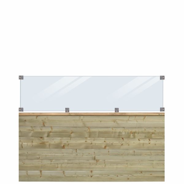 Plus Plank Profilhegn m/glas - 174Ã125 cm - PEFC - 27778-1